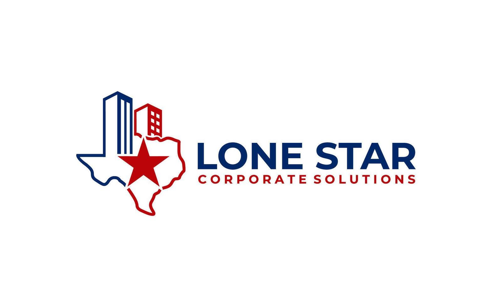 Building logo with Lone star city building abstract for logo design inspiration vector