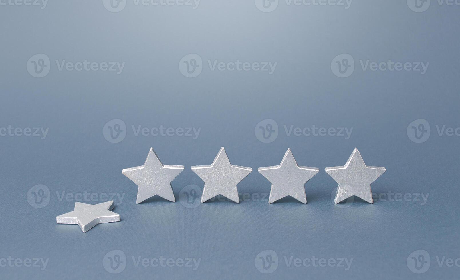 Loss of one of the five stars. Drop in rating, prestige and reputation reduction. Decline in the quality and level of service, deterioration in performance. Non-compliance with requirements photo