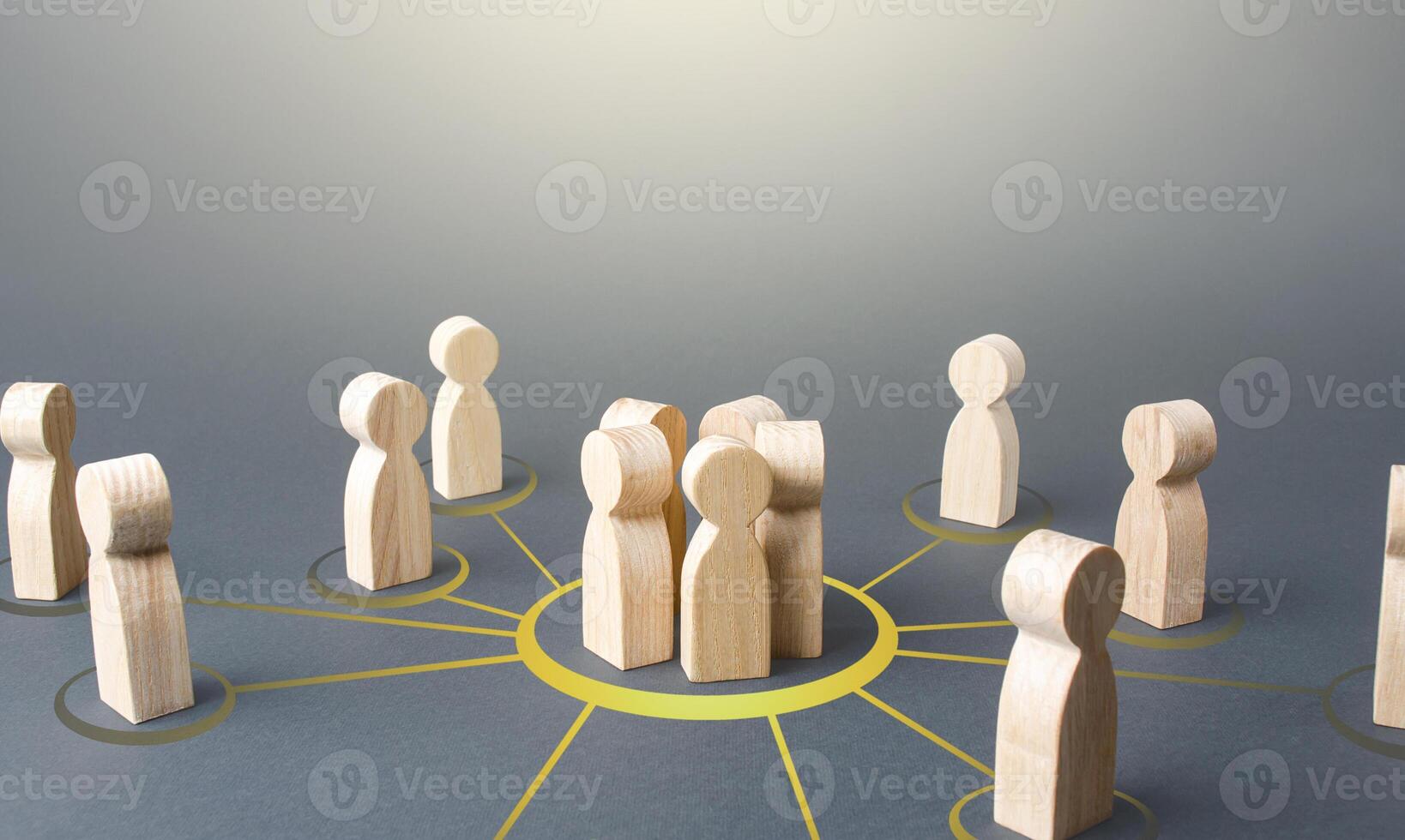 People form a group. Combining into a cooperative form to achieve a common goal and solve a problem. Political movement, volunteering, social organizations, activists. Collaboration and cooperation photo