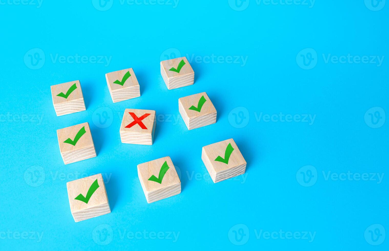 Red cross disturbs order of block structure. Violation contract terms, termination of deal. Artificial bureaucratic corruption obstacles. Failure to comply with all conditions. System vulnerability photo