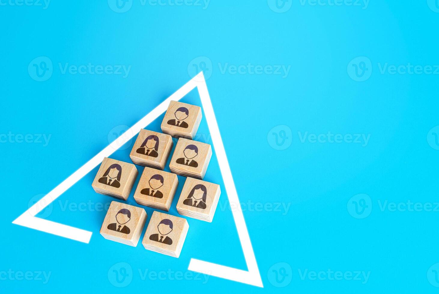 Team members in a uniform disciplined formation. The integrity and autonomy of a group of people. Association and cooperation. Unity. Self management workers. Self-governing organizations. photo