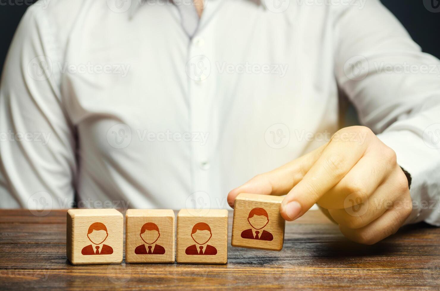Business leader assembling a team. Team creation for a new project. Leadership. Hiring and recruiting workers. Formation of effective working group. Human resources. photo