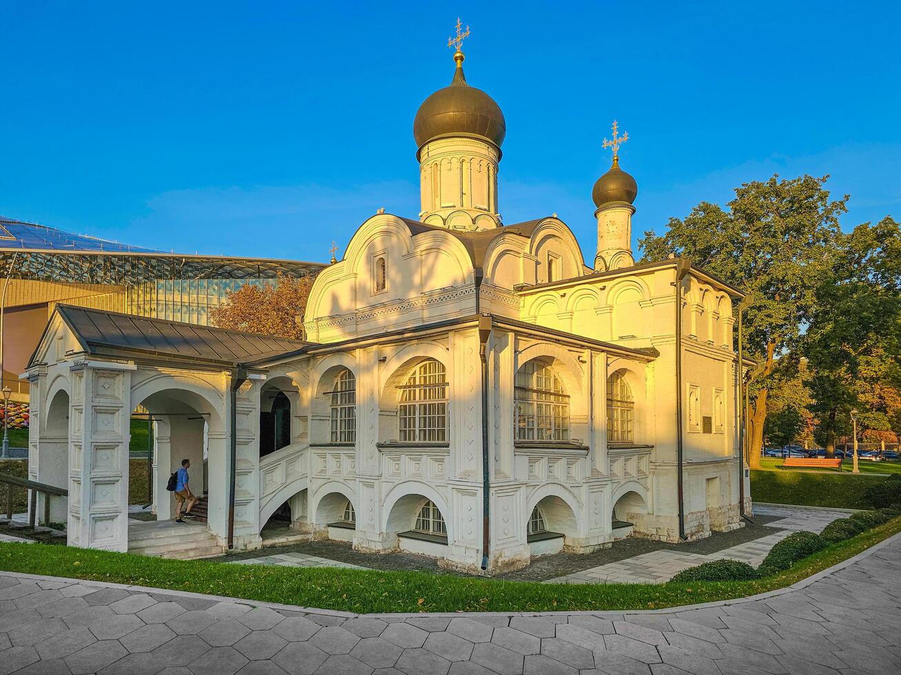 Russia, Moscow, September,27 2023 Church of the Conception of Anna at sunset. Beautiful view of Moscow. photo