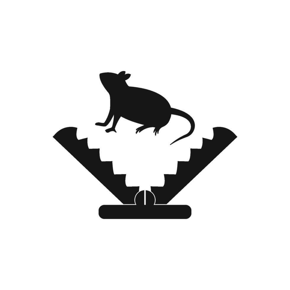 Mouse trap icon illustration vector