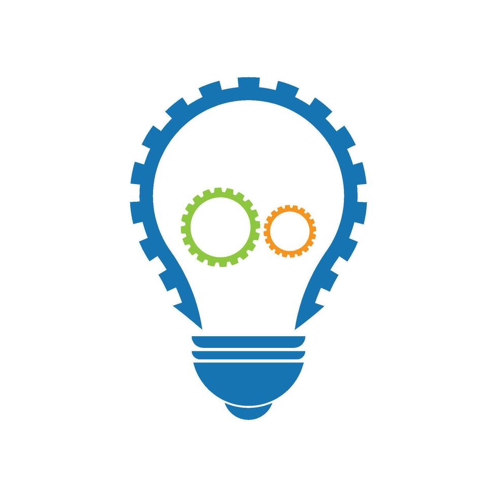 Bulb technology illustration logo vector