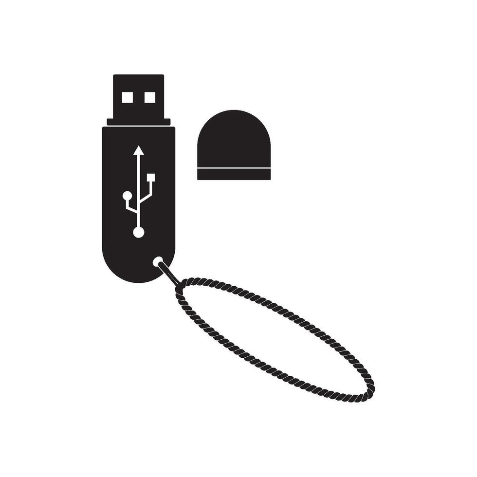 USB data transfer logo template design vector