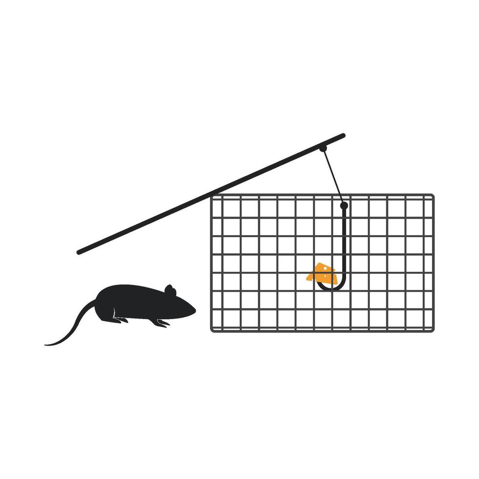 Mouse trap icon illustration design vector