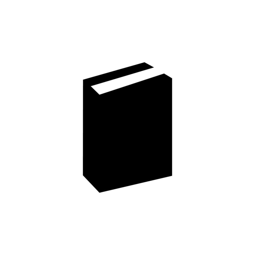 a black and white illustration of a book icon vector