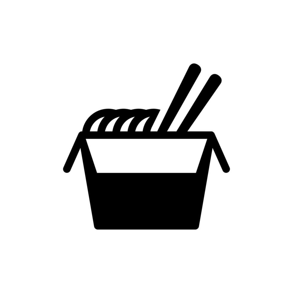 a bowl of noodles with chopsticks on top, noodle icon vector