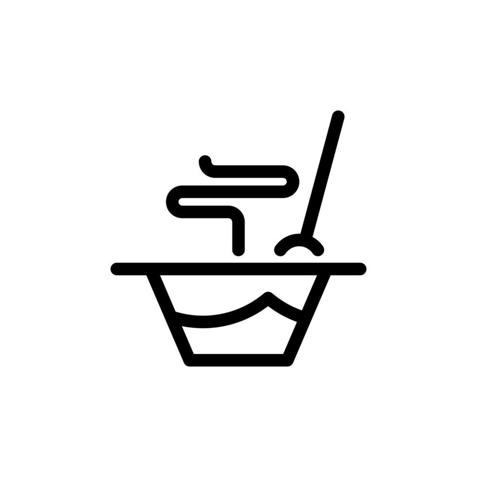 a bowl of noodles with chopsticks icon vector