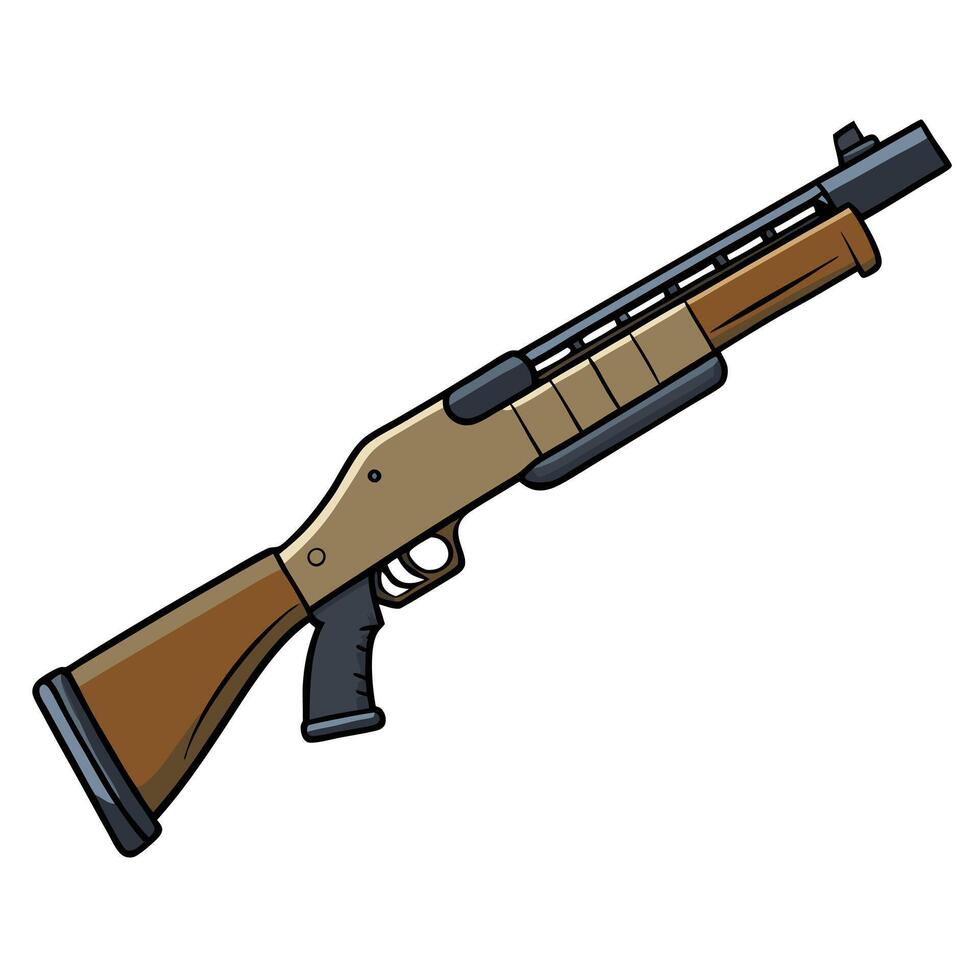 Benelli M4 Illustration for Stock Licensing vector