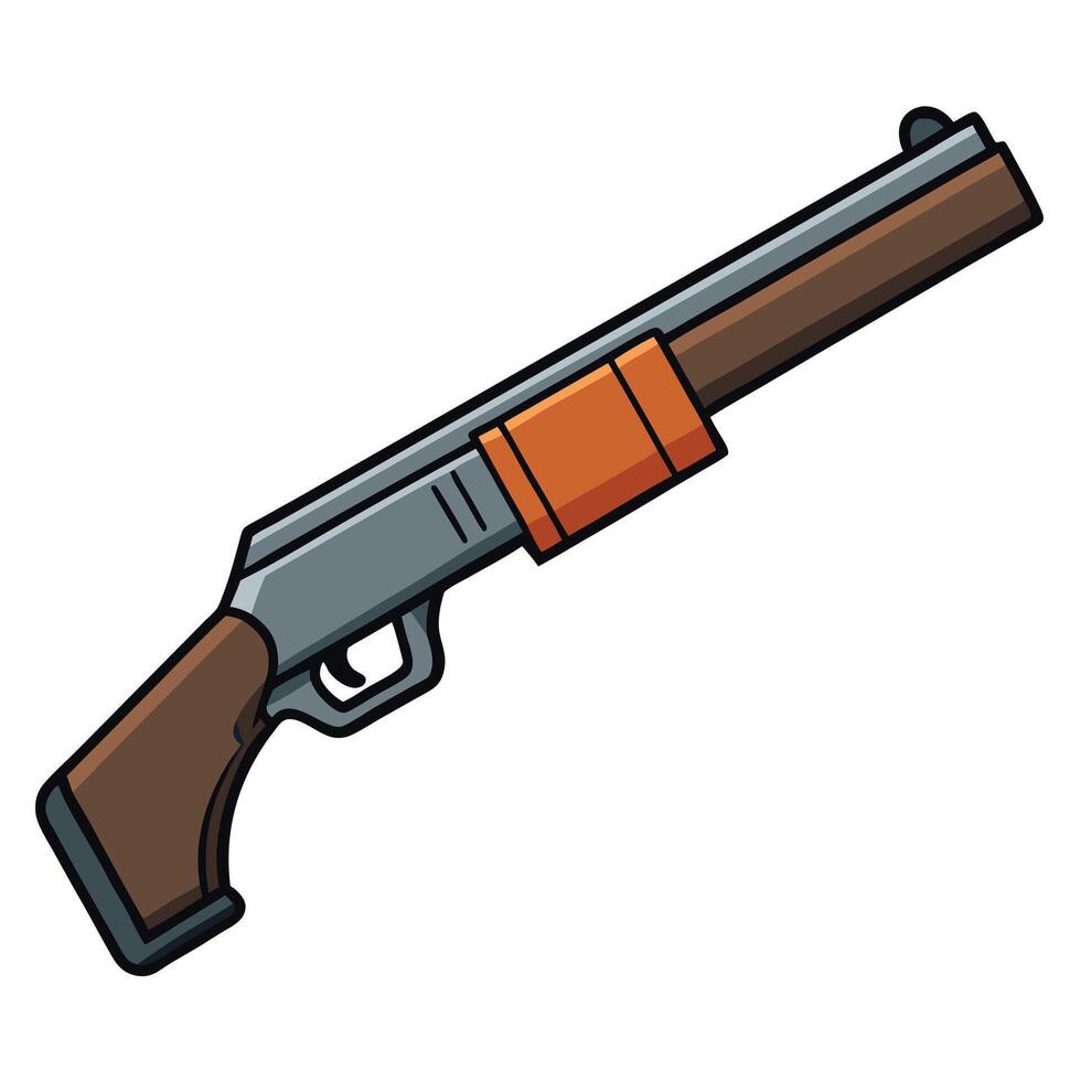 Beretta 1301 Shotgun Detailed vector