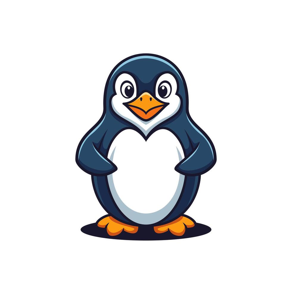 Cheerful Cartoon Penguin vector