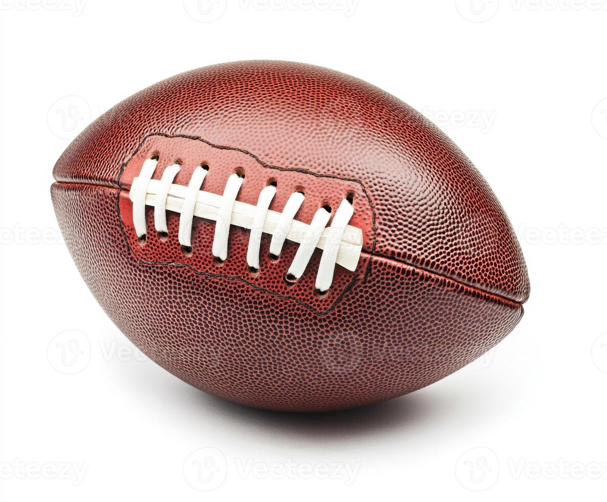 High-quality football resting on a clean surface in professional setting with detailed texture showcasing craftsmanship photo