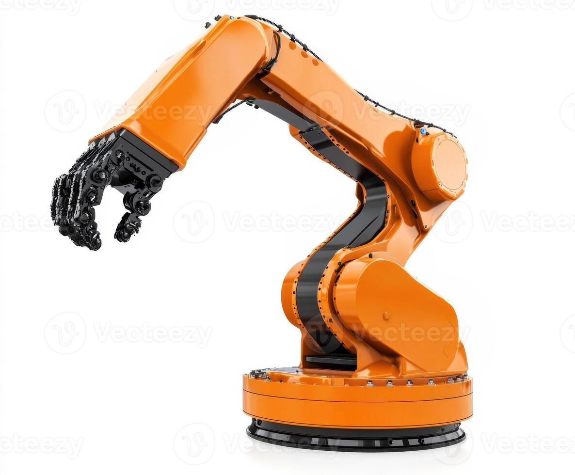 Robotic arm designed for industrial automation showcasing advanced engineering and precision photo