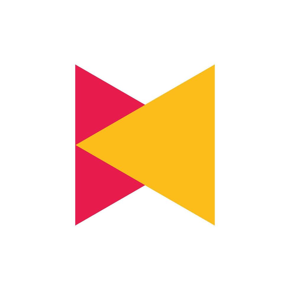 Line and Triangle Logo Template Icon tri vector