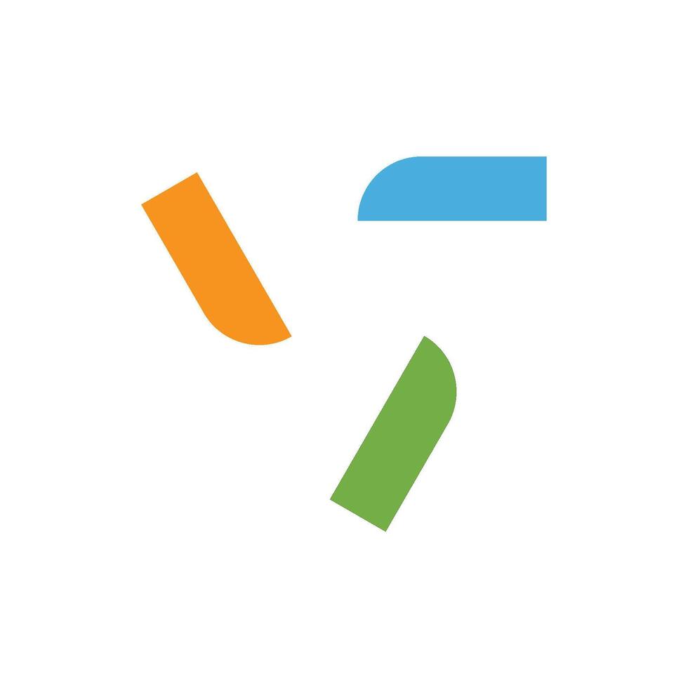 Line and Triangle Logo Template Icon line vector