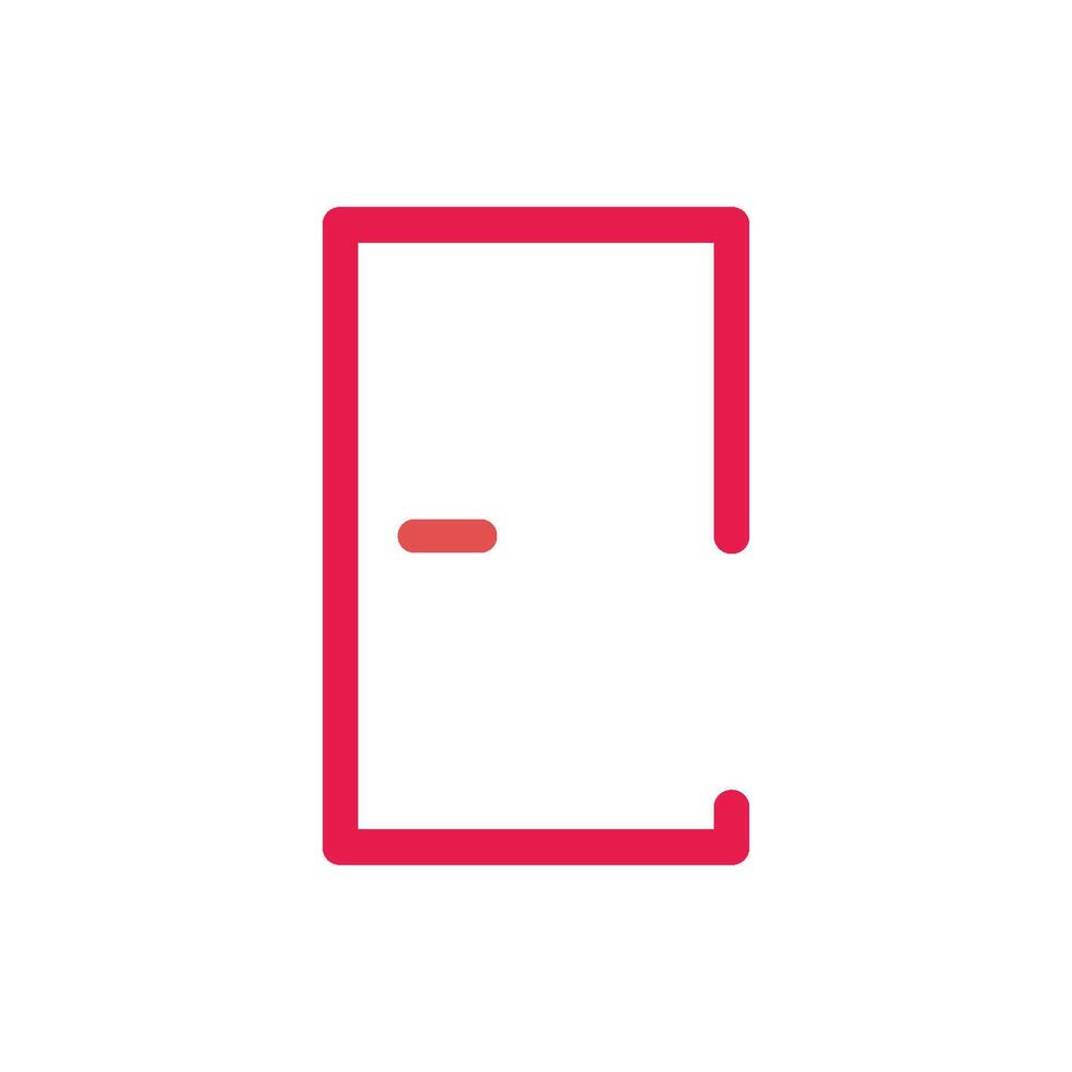 Door Logo Template Icon red vector