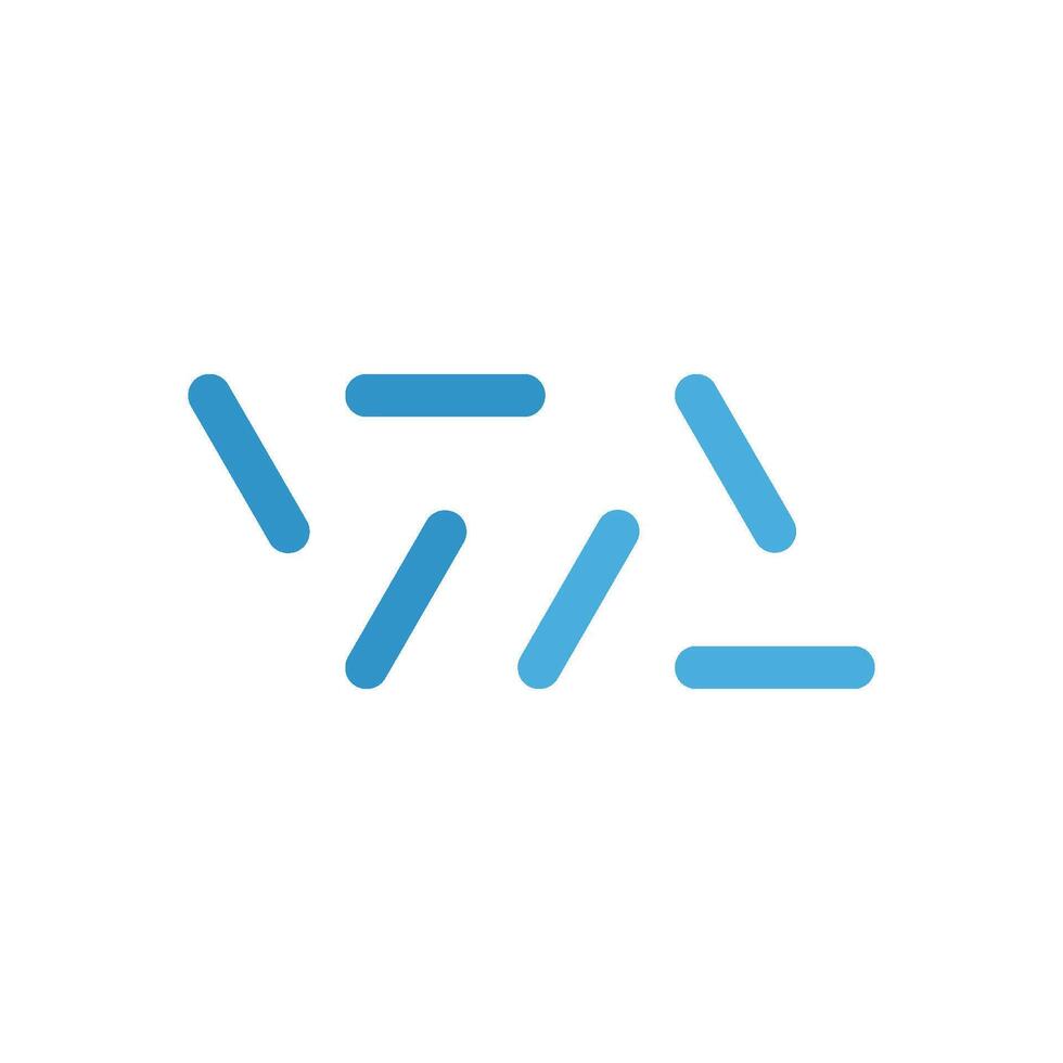 Line and Triangle Logo Template Icon blue vector