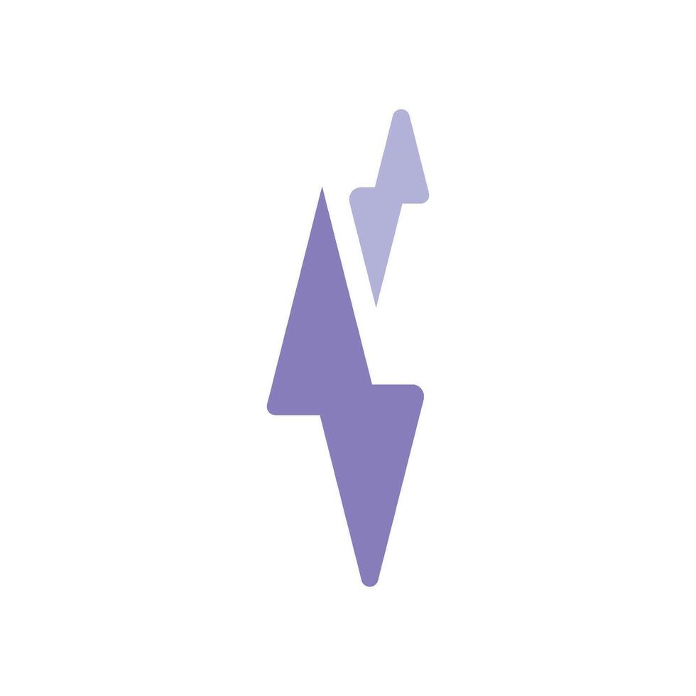 Lightning Logo Template Icon purple vector