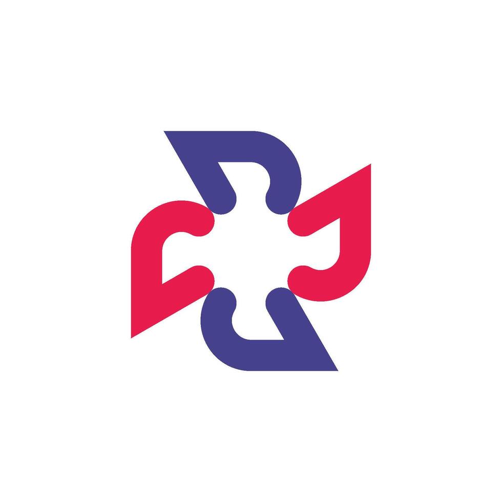 Line and Triangle Logo Template Icon Flower vector