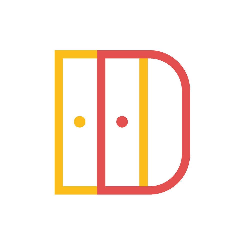 Door Logo Template Icon two vector