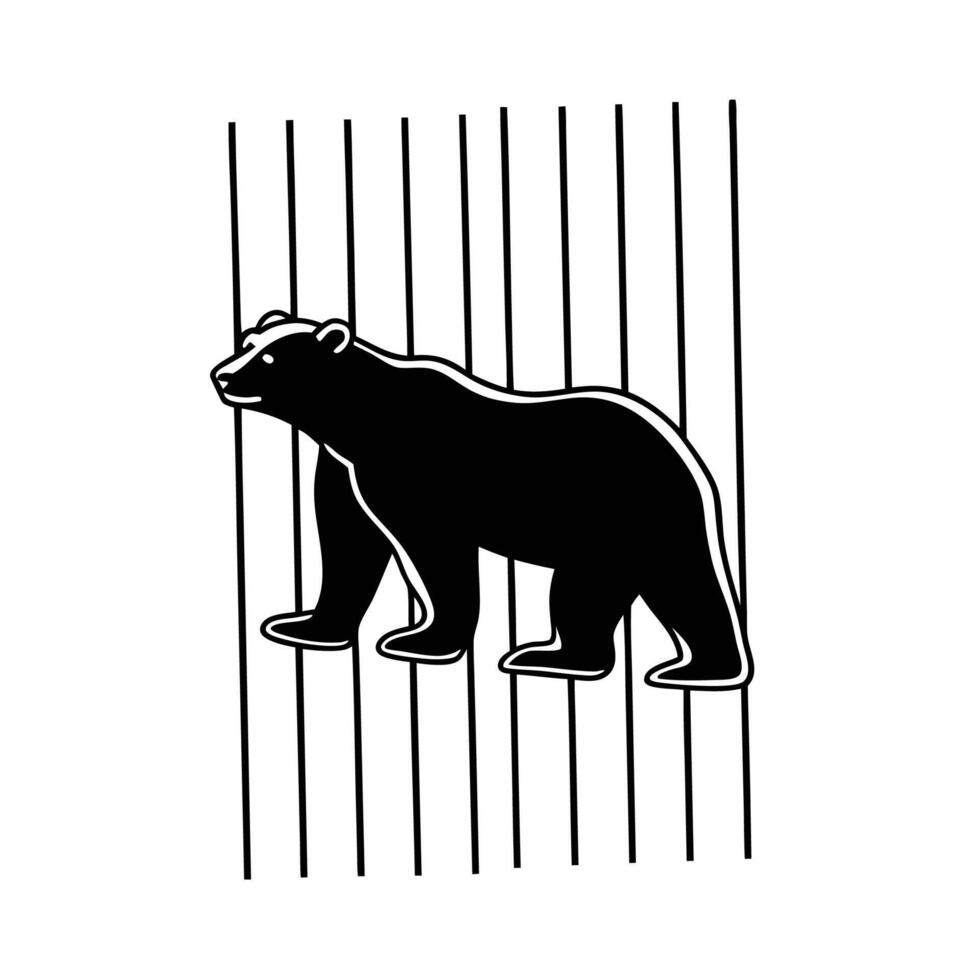 Bear silhouette design vector