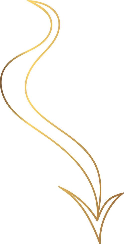The gold gradient arrow features vector