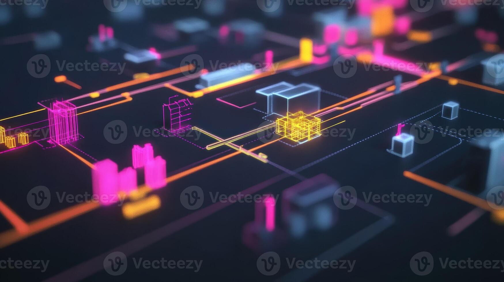 An infographicstyle map displaying microfactories in various colors with arrows pointing towards local markets visually narrating the flow of goods from production to consumers photo