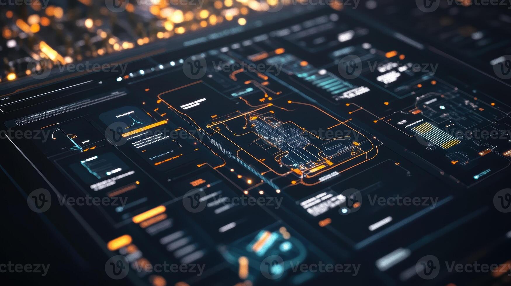 A detailed view of a carbon tracking software featuring a map interface with various icons indicating emission hotspots in the manufacturing process accompanied by detailed metric photo