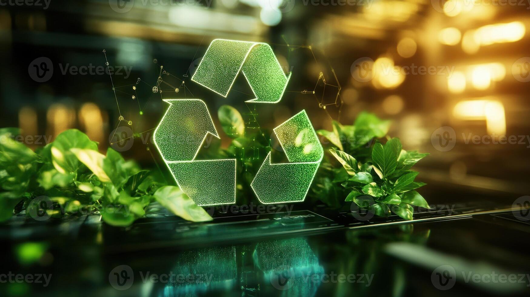 A closeup of an analytical report featuring green symbols and highlights that emphasize sustainable procurement strategies with visuals illustrating the lifecycle of ecoconscious products photo