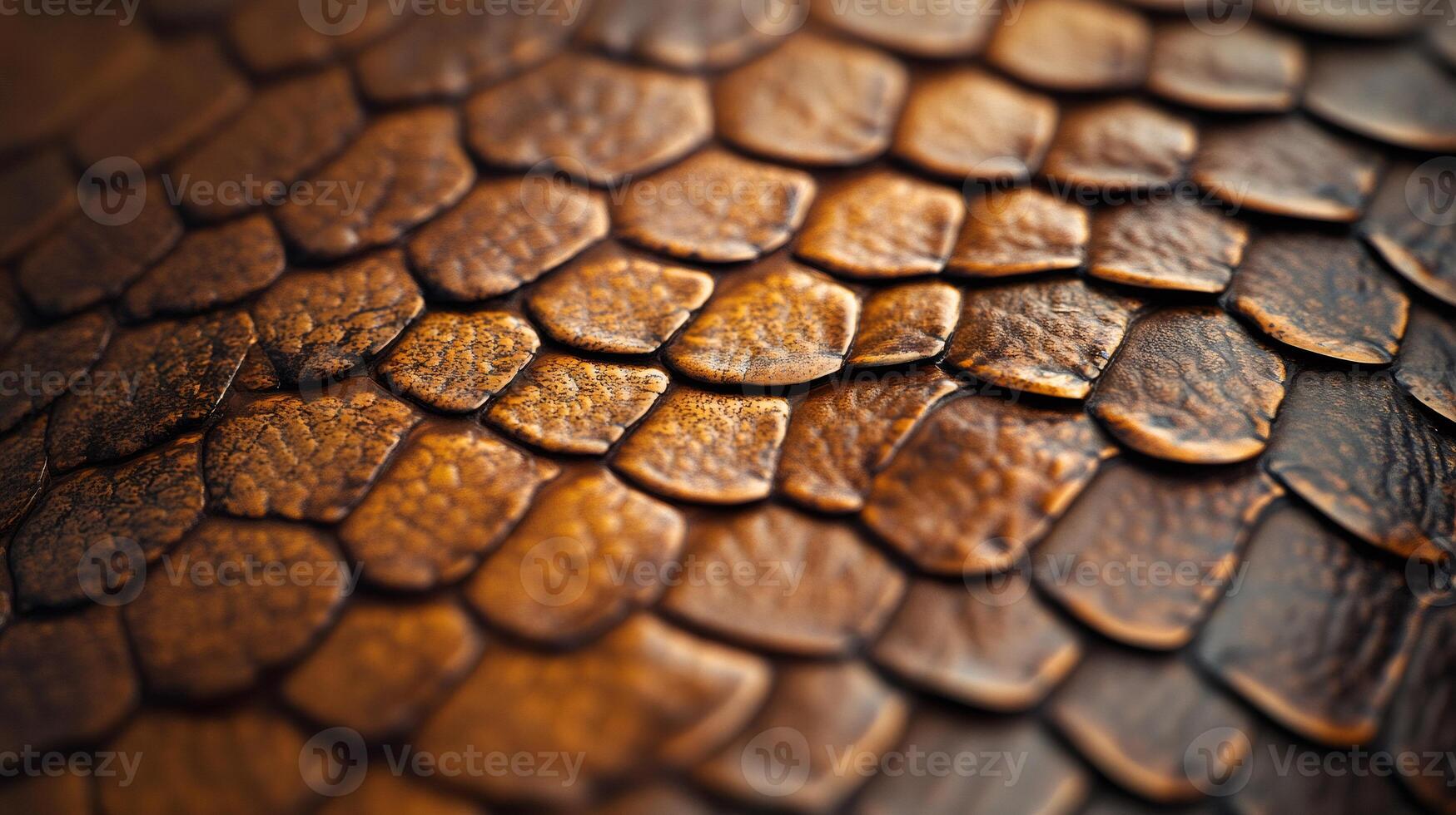 Close-up view of brown reptile skin showing scale details photo