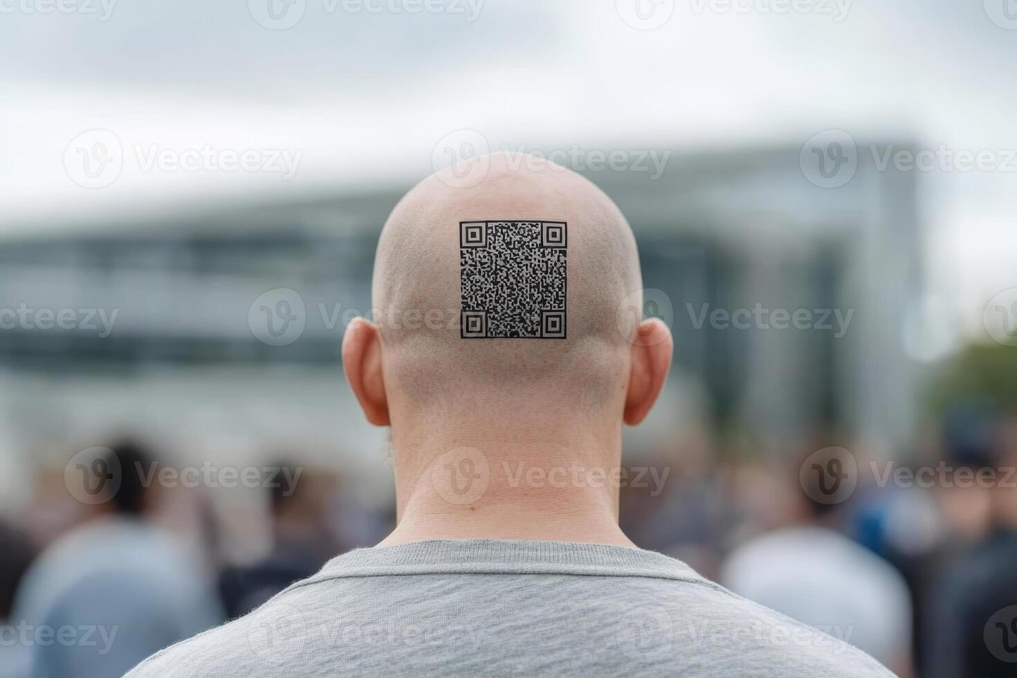 Digital slavery, digital concentration camp, social problem of the future concept photo