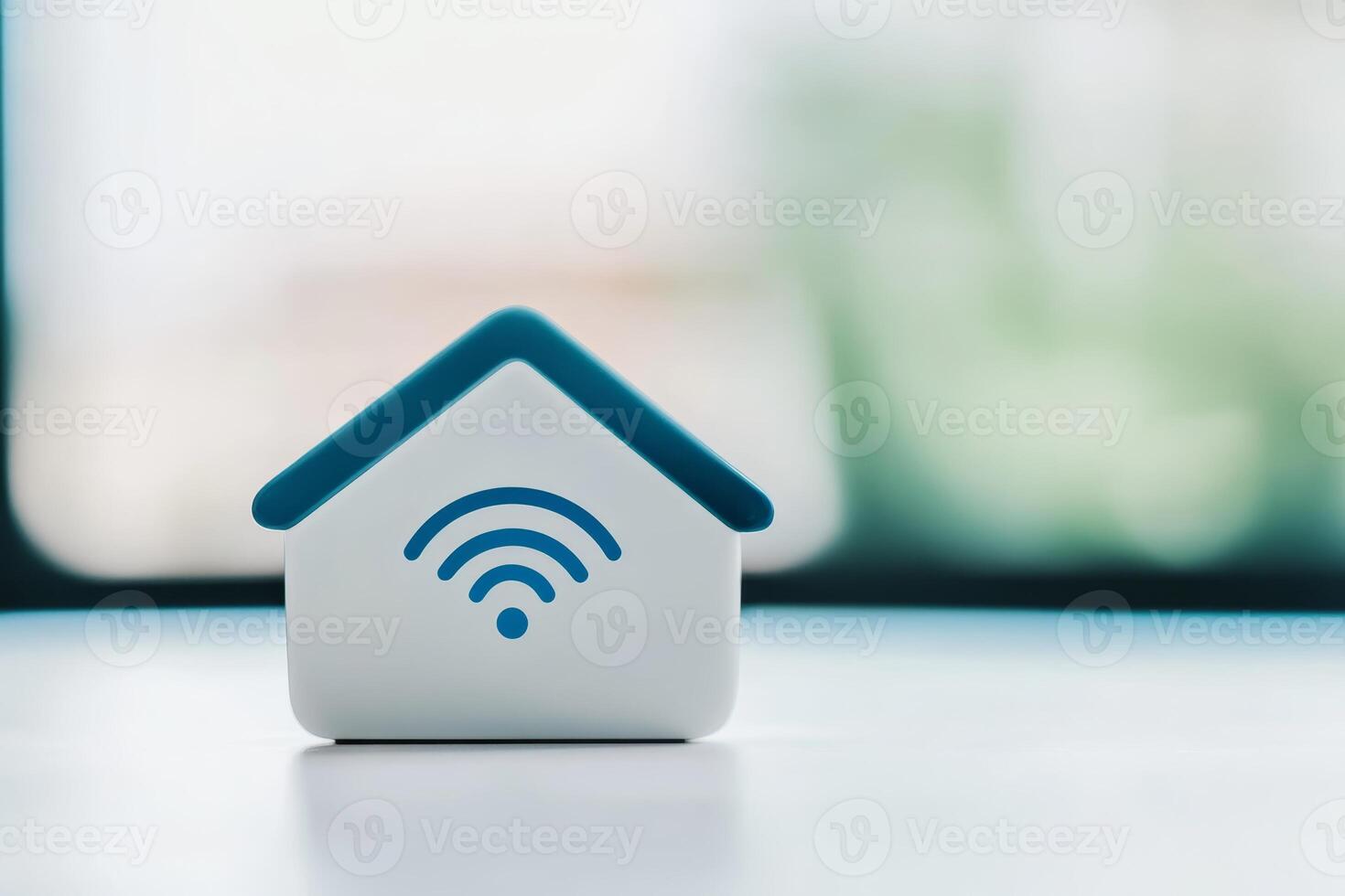 Smart home technology enhancing connectivity with wireless signals in modern living spaces photo
