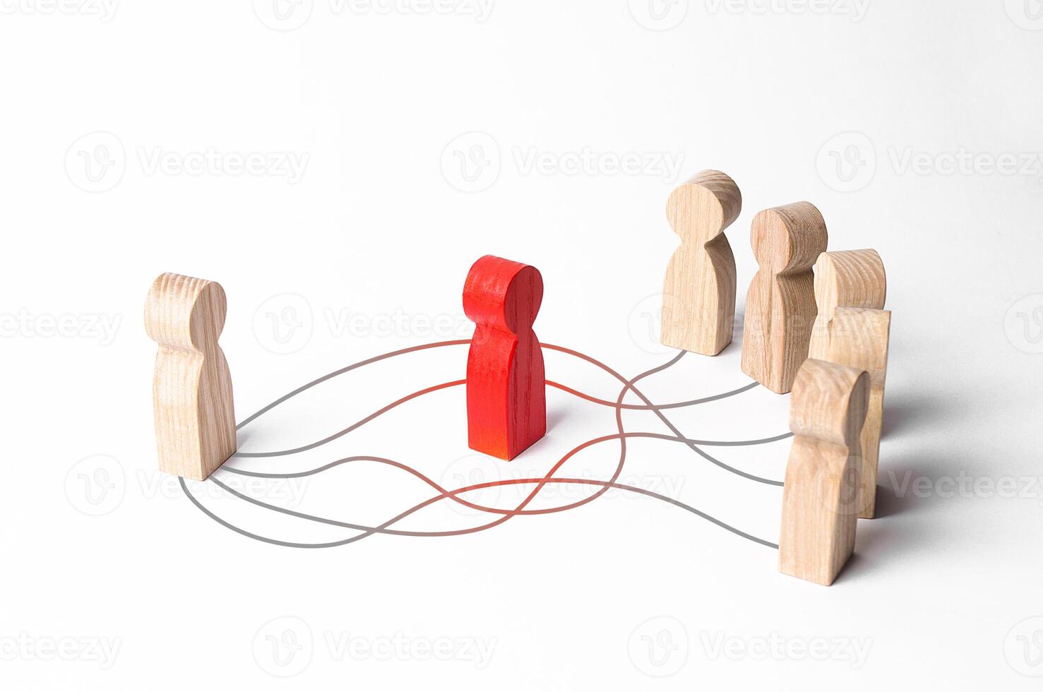 People communicate bypassing the intermediary. Extra link, rejection mediation, bureaucracy corruption risks and monopoly. Doing business without speculators and dealers. Shell corporation. photo
