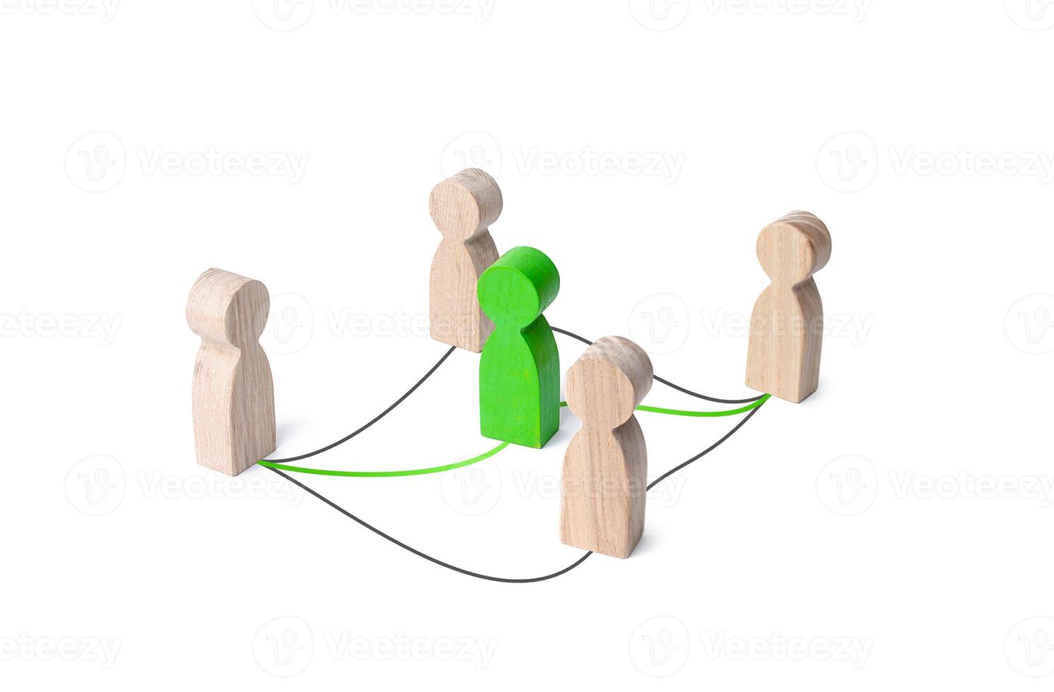 People choose best intermediary for cooperation. Contractor business deal. Political diplomatic negotiations communicator. Conflict resolution. Experienced negotiator arbitrator. Translator, lawyer photo