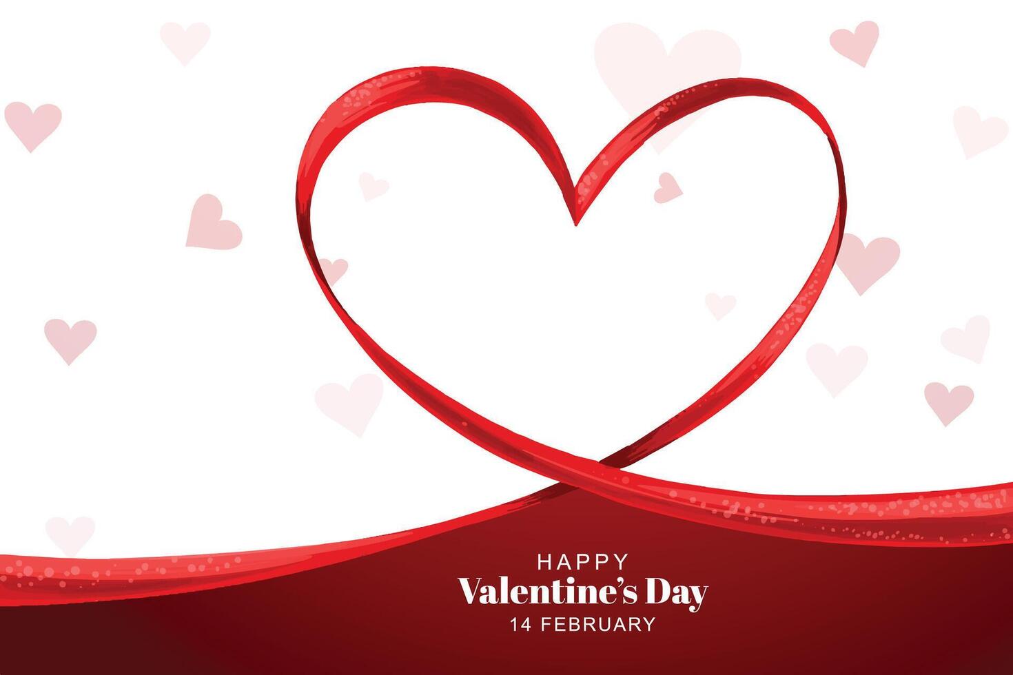 Happy valentines day celebration card vector