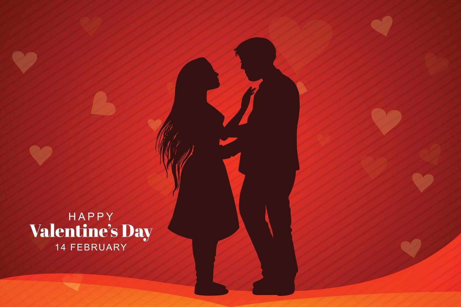 Cute couple in love hugging valentines day vector