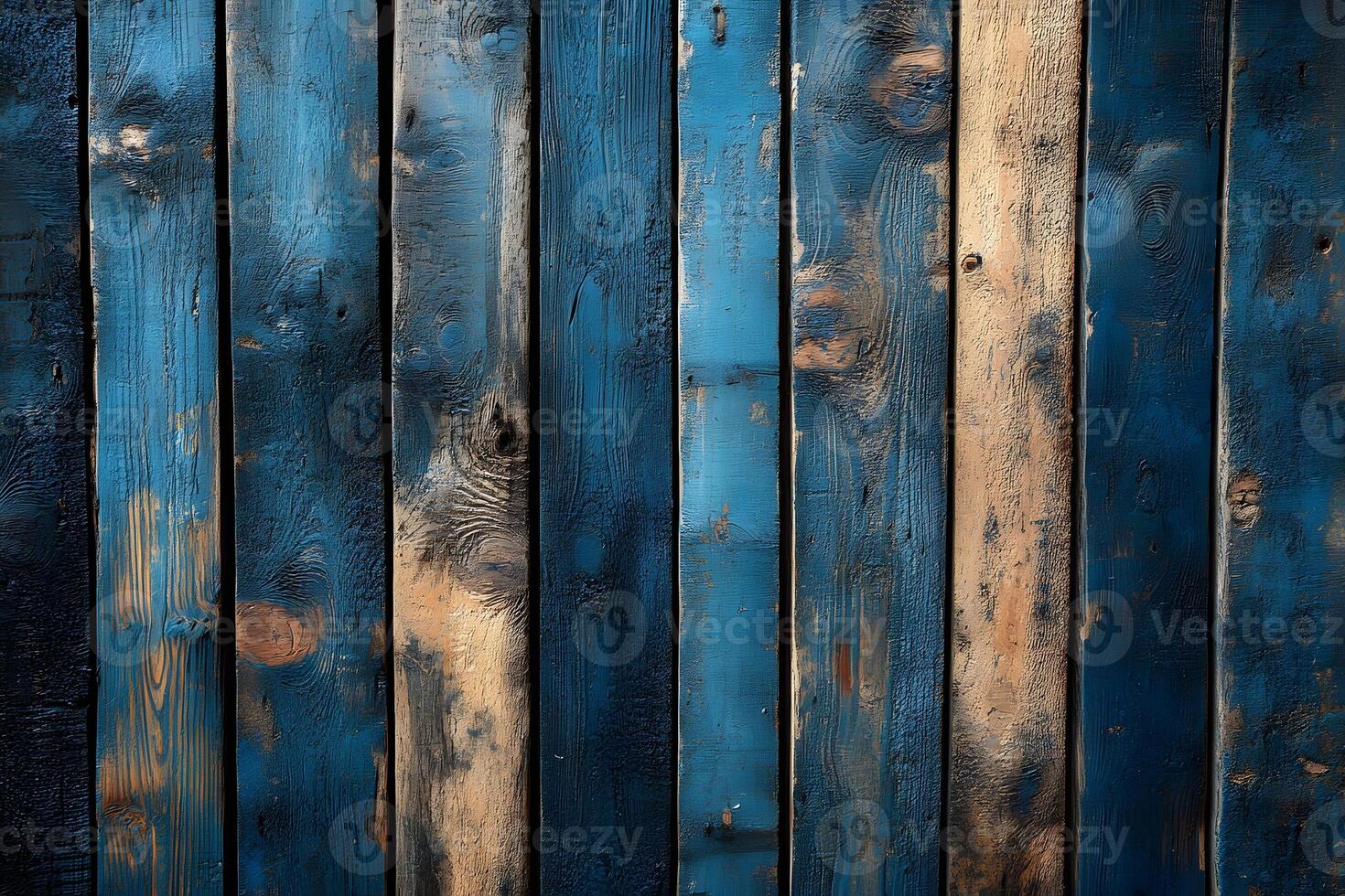 Weathered Blue Wooden Planks Background for Rustic Design and Texture Projects photo