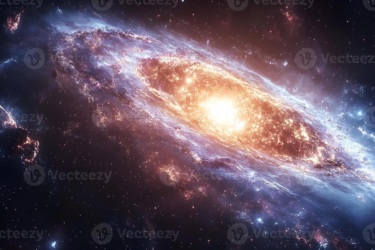 Stellar Galaxy in Space Mesmerizing Cosmic Light and Celestial Wonders photo
