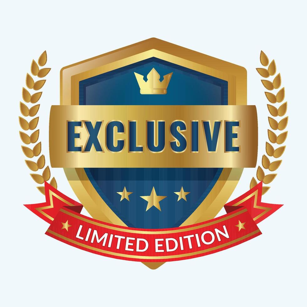 exclusive product limited edition badge vector