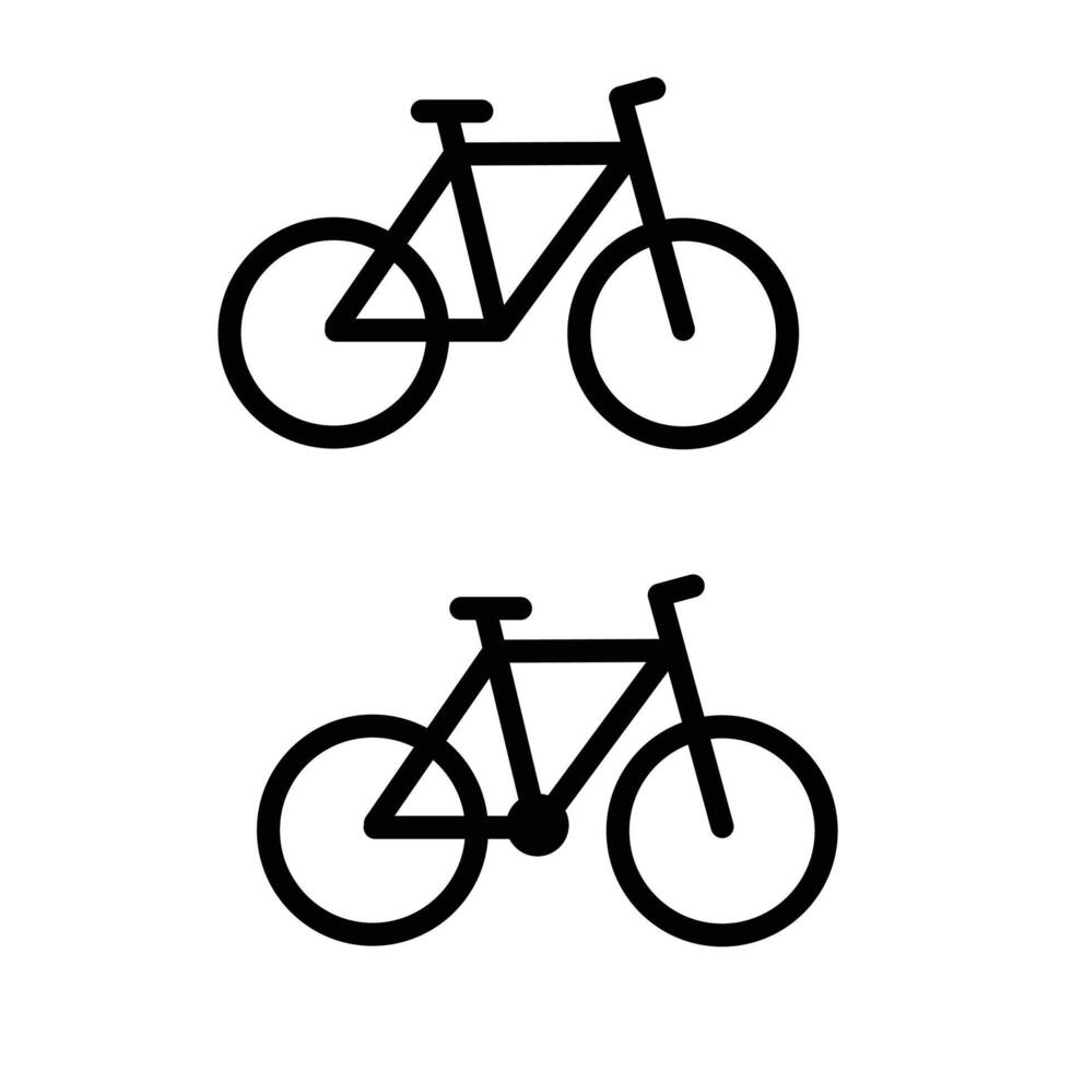 Download Silhouette of A Bicycle Line Icon Art And Graphic Resource vector