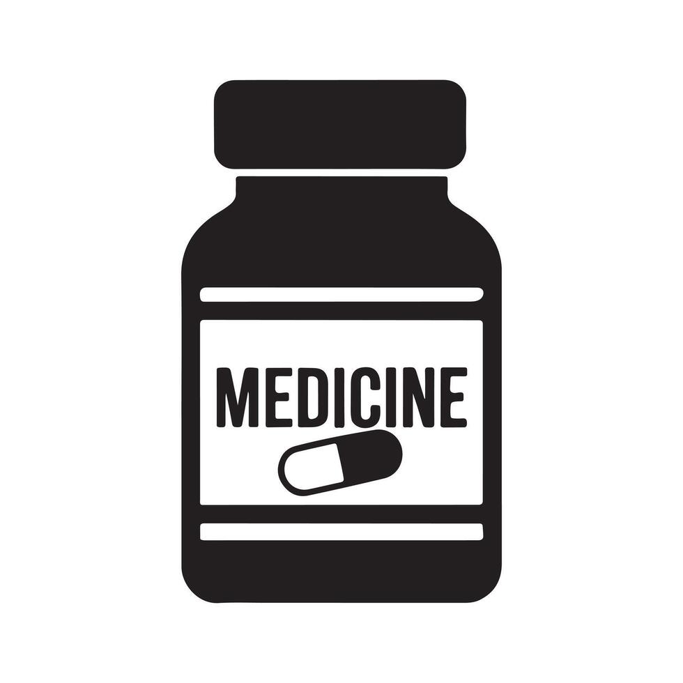 Medicine Bottle Icon vector