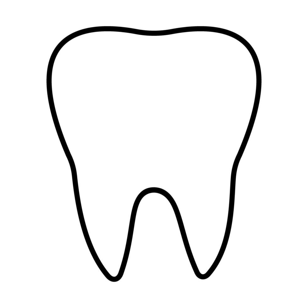 Tooth molar outline icon symbol illustration vector