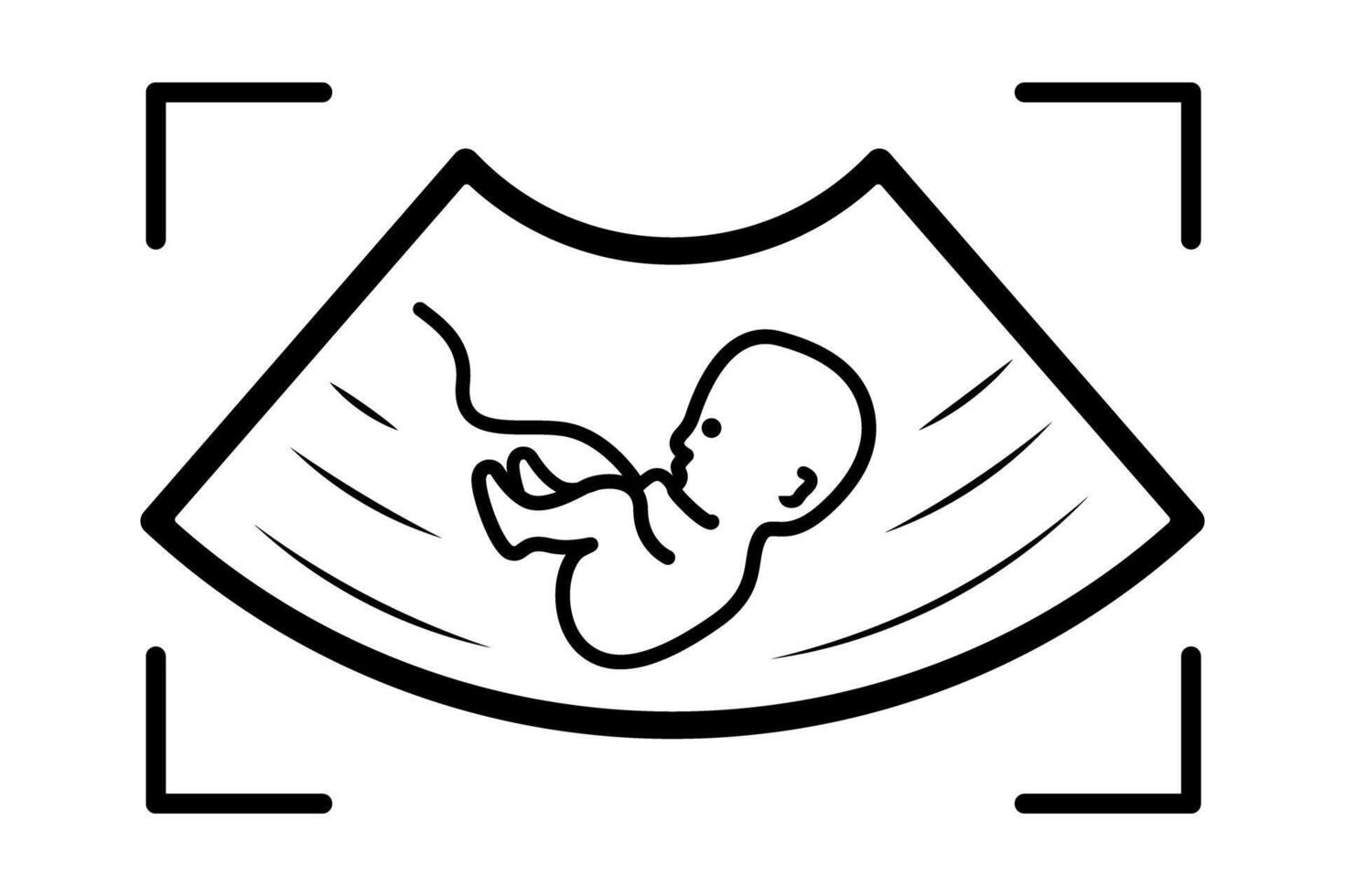 Ultrasound pregnancy icon symbol illustration vector
