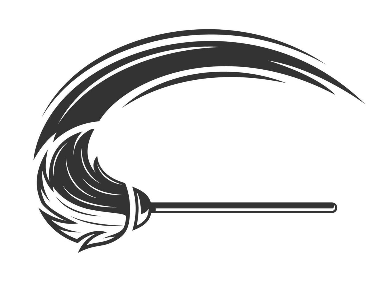 Mop silhouette isolated on white vector