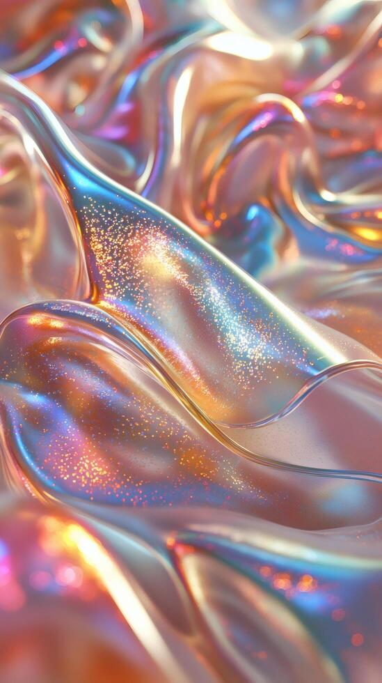 Iridescent liquid swirls, abstract background, design element, website header photo