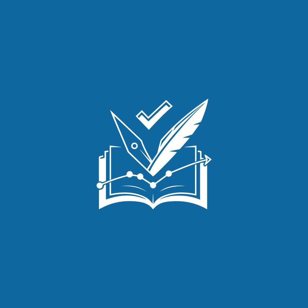 Library book outline icons set, logo isolated on white background. Education symbol, logo vector