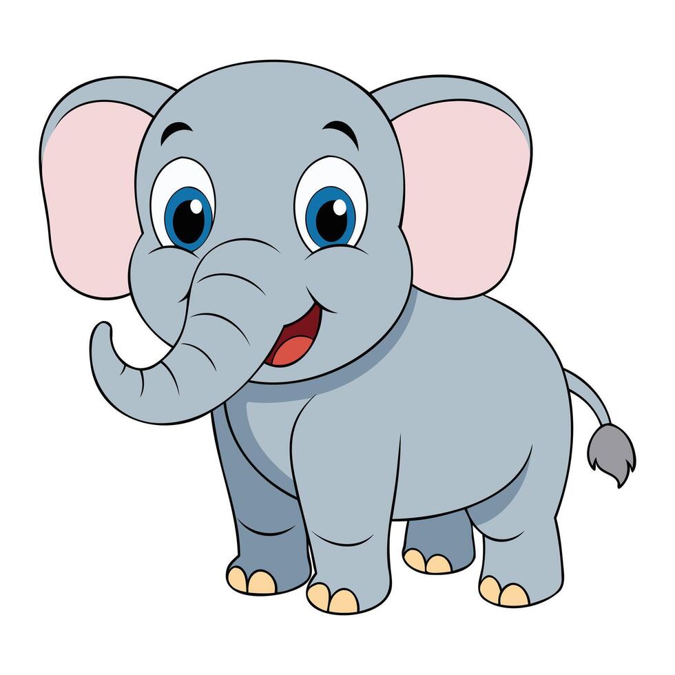 Elephant Mascot Cartoon - Friendly and Charming Design vector