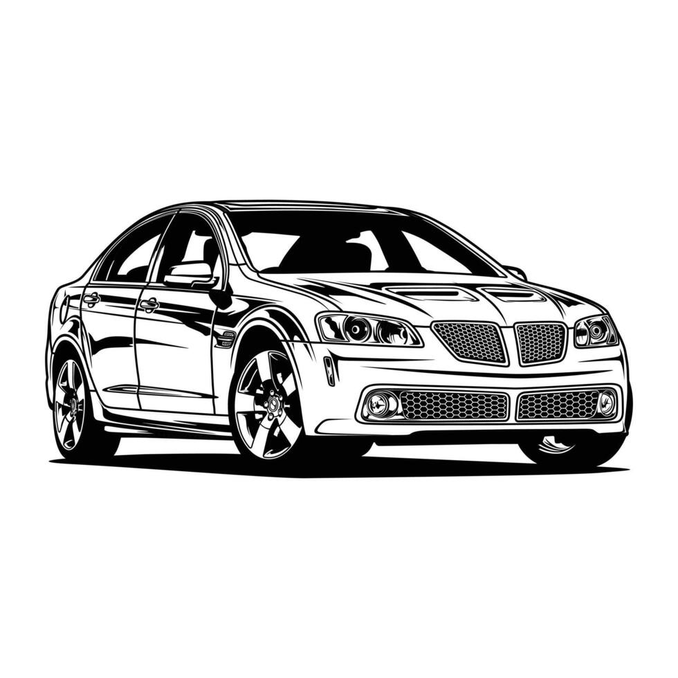 Black and White Car G8 GT vector